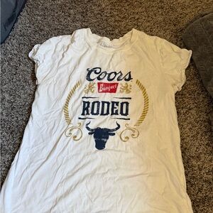 Coors Banquet Rodeo Women's White Tee